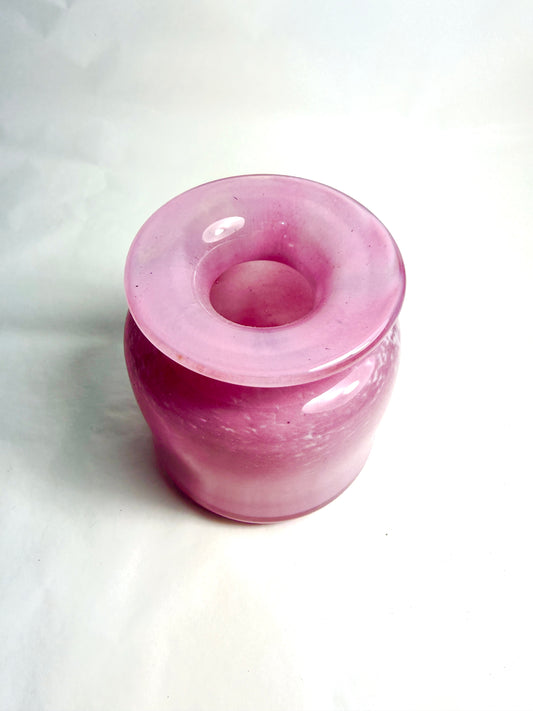 Pink Jar with White Flecks