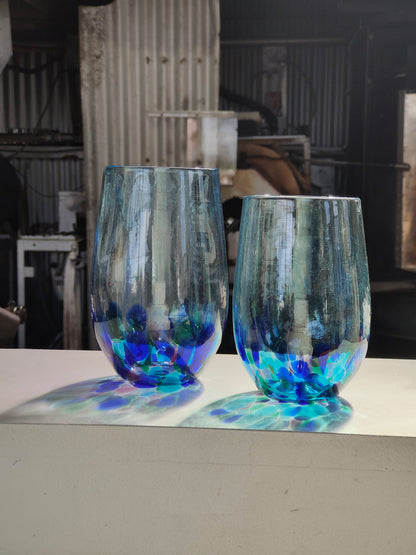 Stemless Wine Glass - Bright Blue