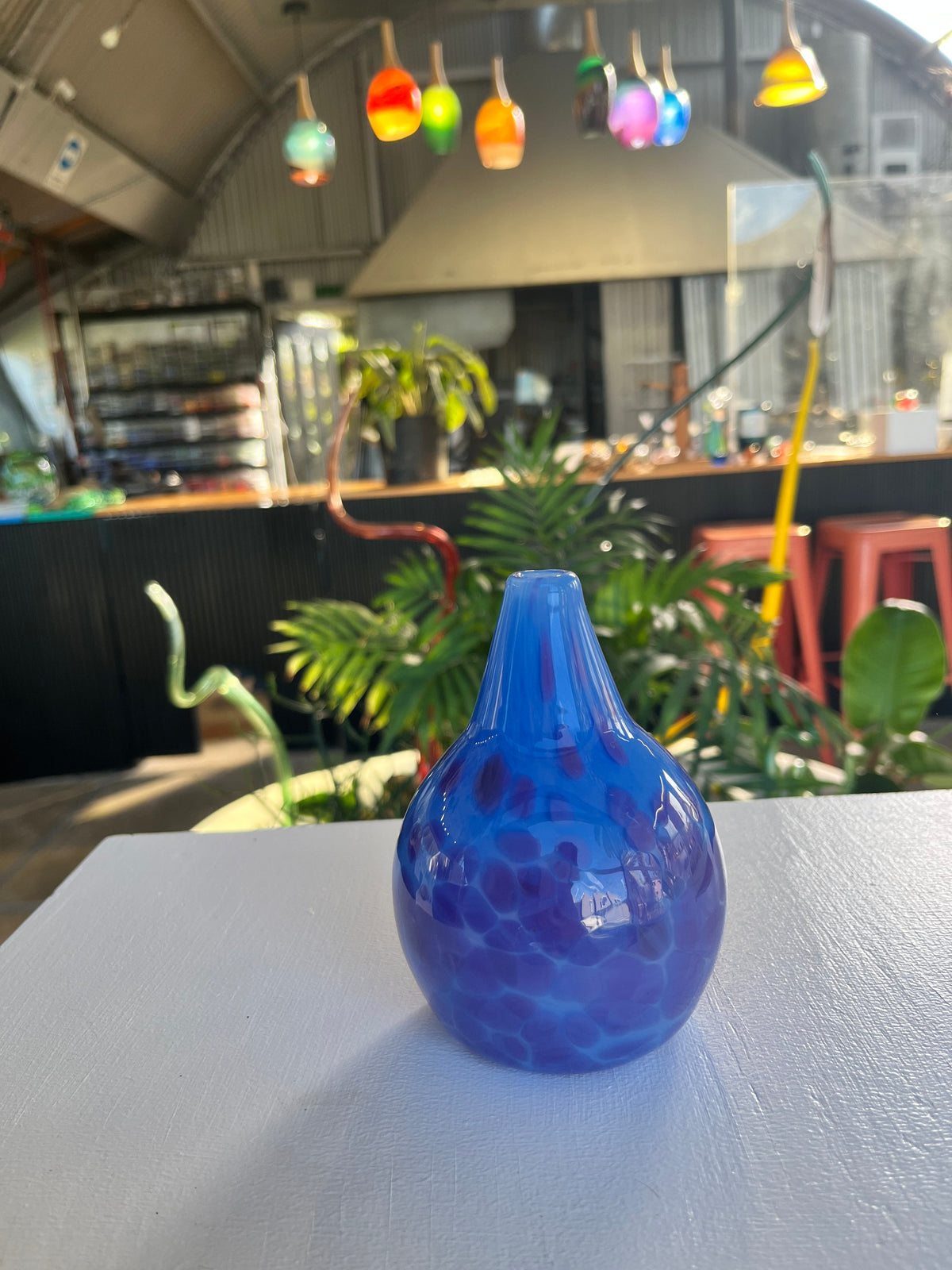 Blue Spotted Budvase