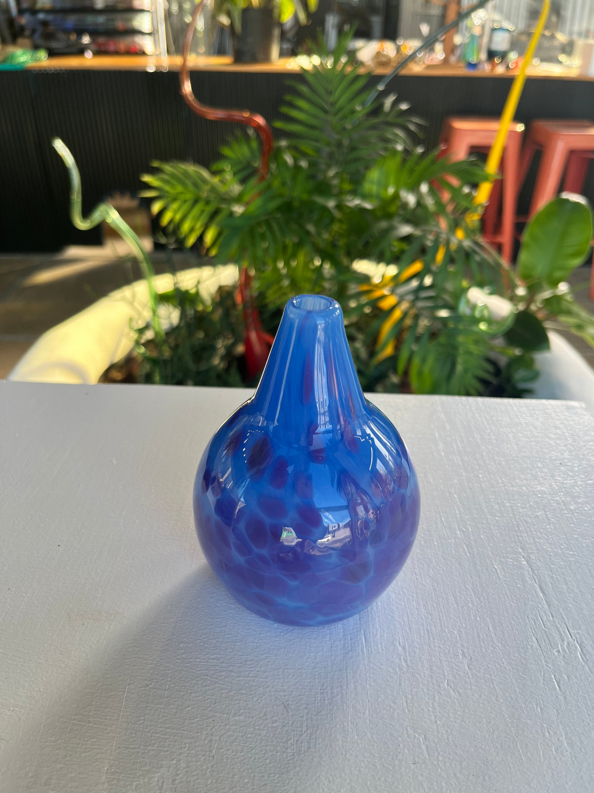 Blue Spotted Budvase