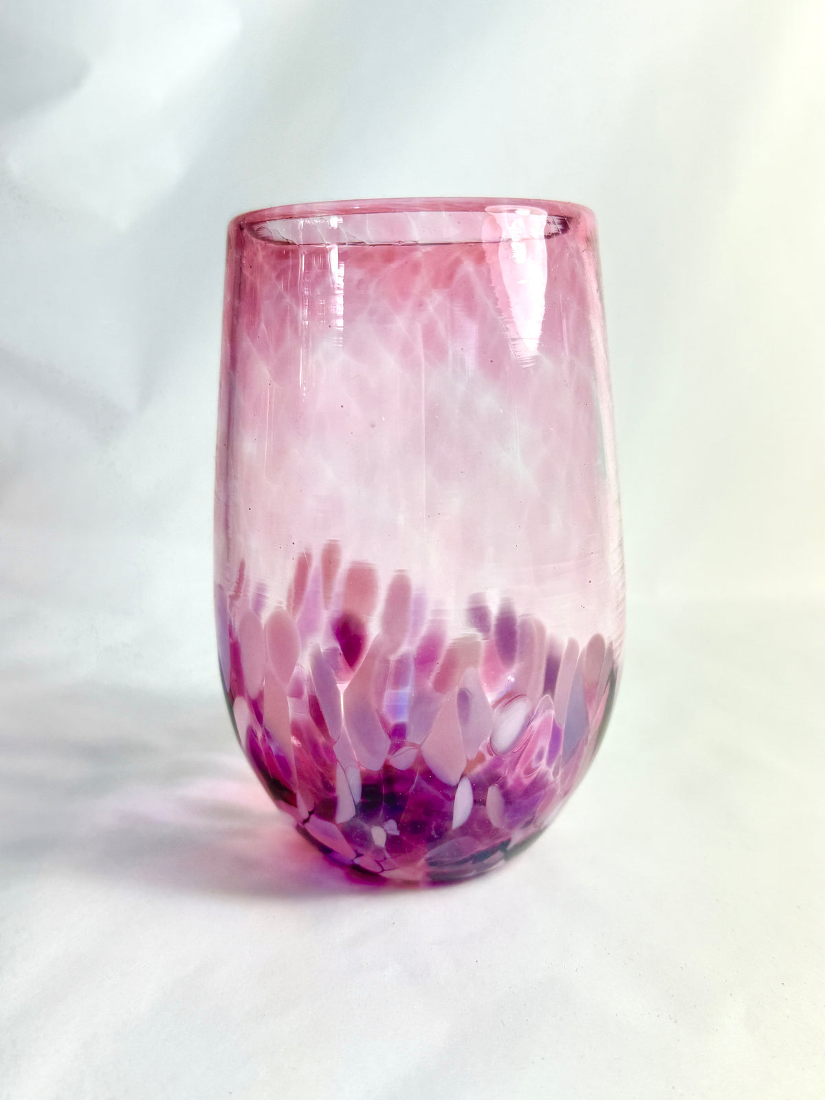 Stemless Wine Glass - Pink