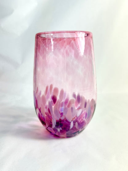Stemless Wine Glass - Pink