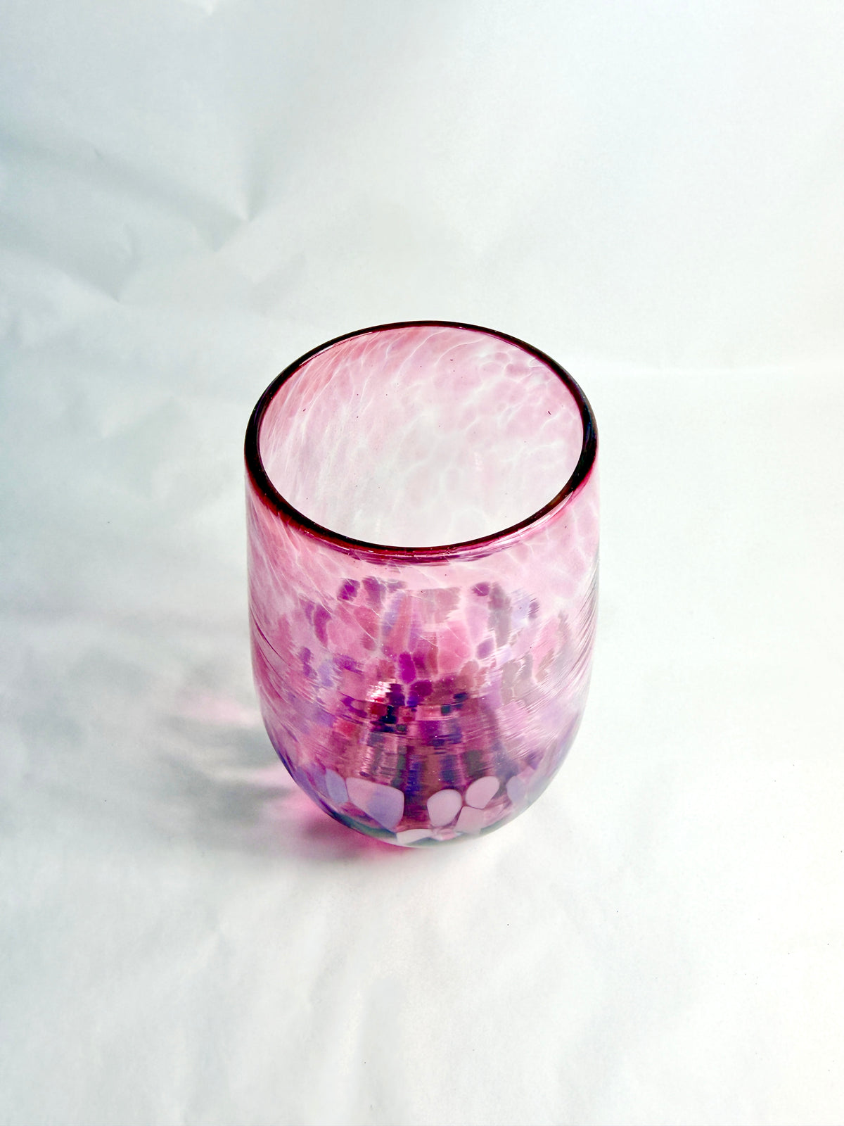 Stemless Wine Glass - Pink