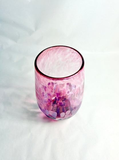Stemless Wine Glass - Pink