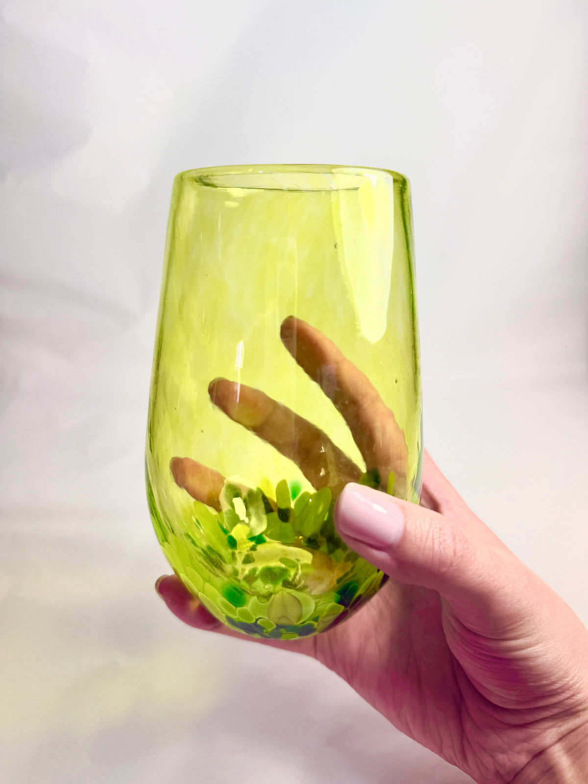 Stemless Wine Glass - Green