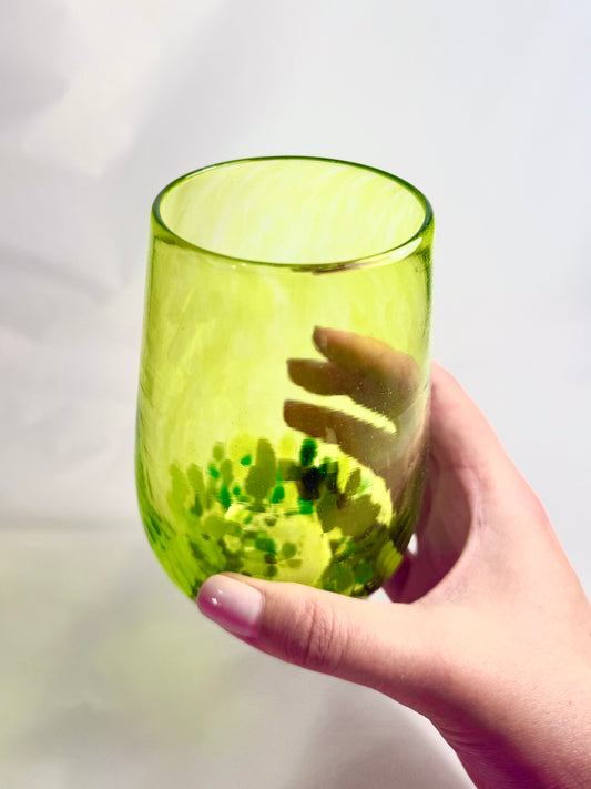 Stemless Wine Glass - Green