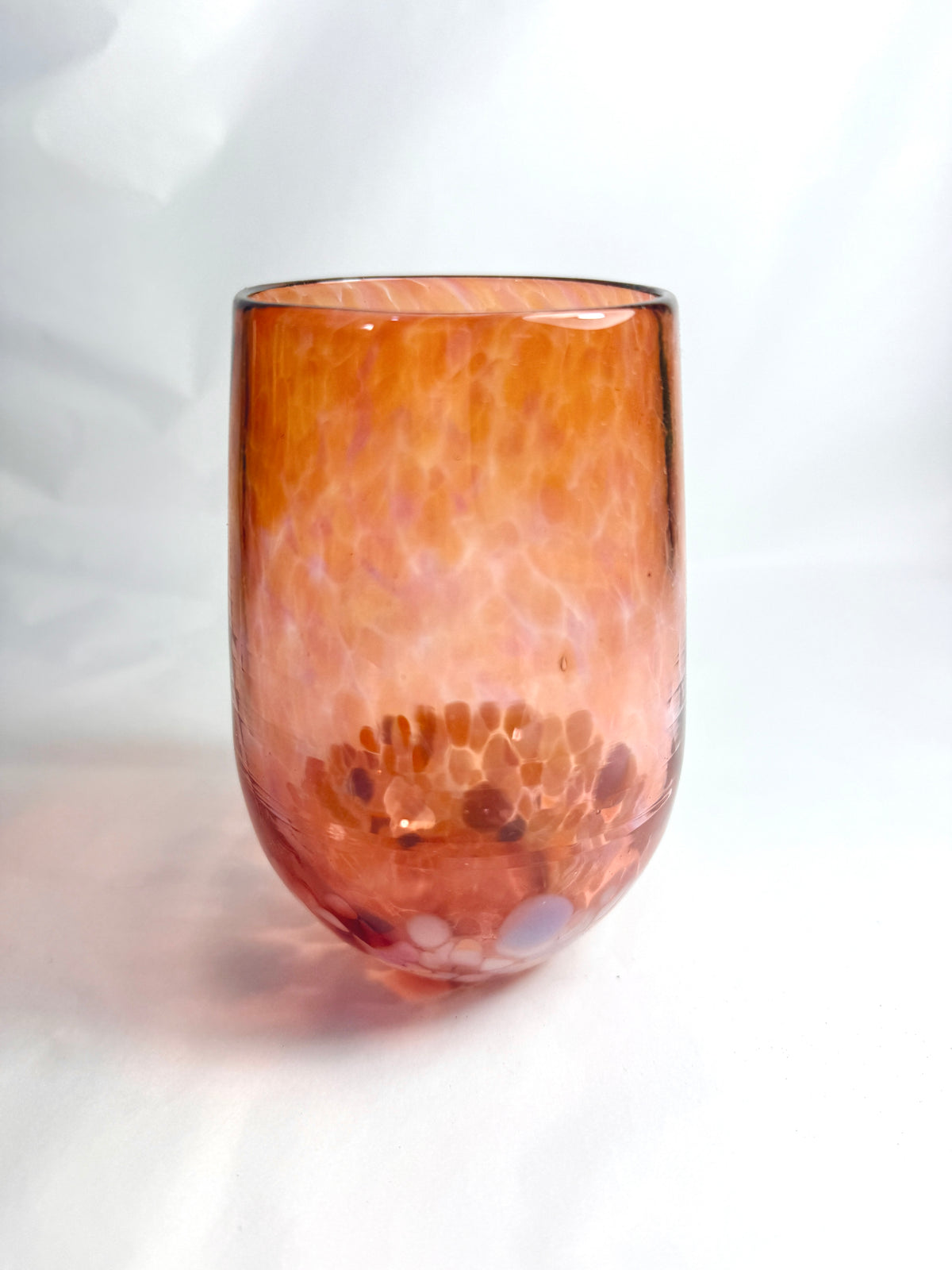 Stemless Wine Glass - Coral