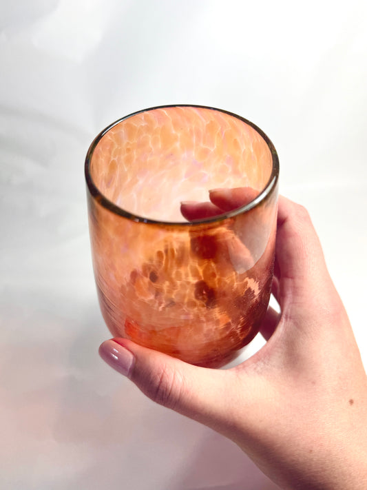 Stemless Wine Glass - Coral