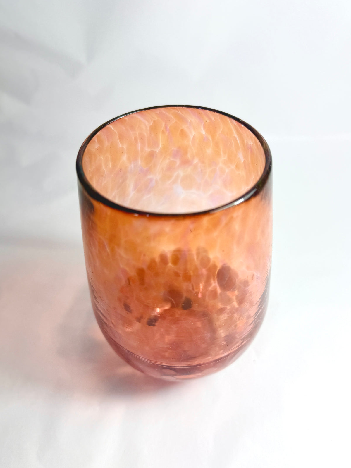 Stemless Wine Glass - Coral
