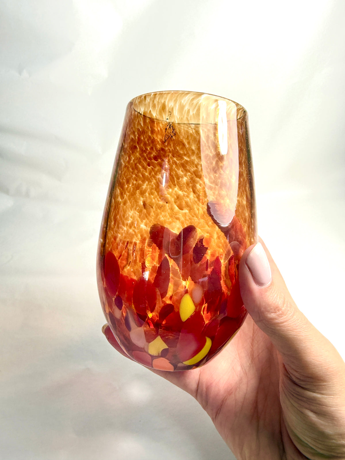 Stemless Wine Glass - Red