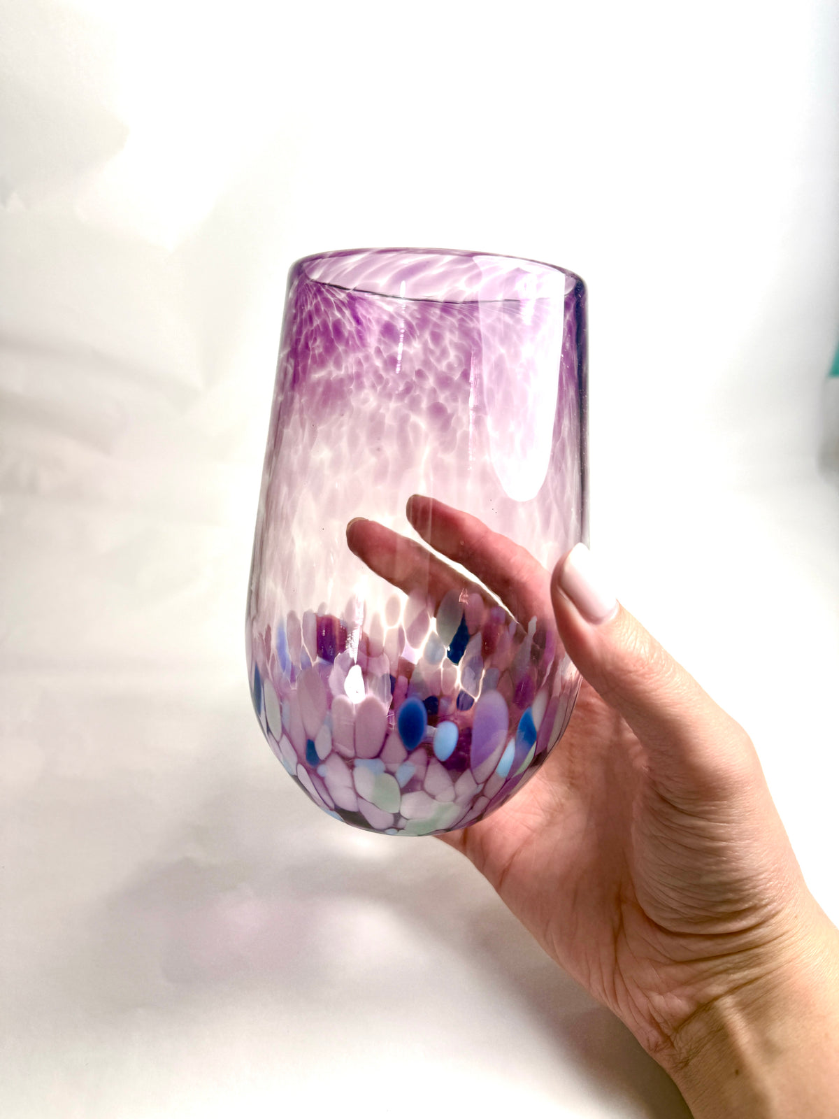 Stemless Wine Glass - Purple