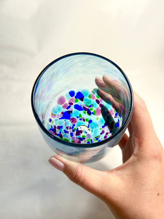 Stemless Wine Glass - Bright Blue