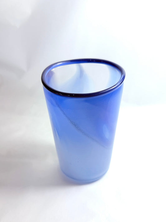 Blue Flow Lipped Cup