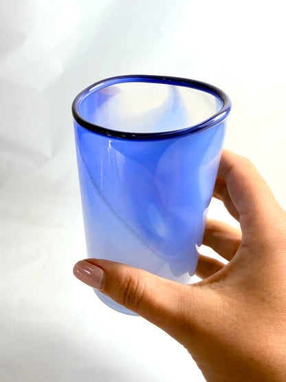 Blue Flow Lipped Cup