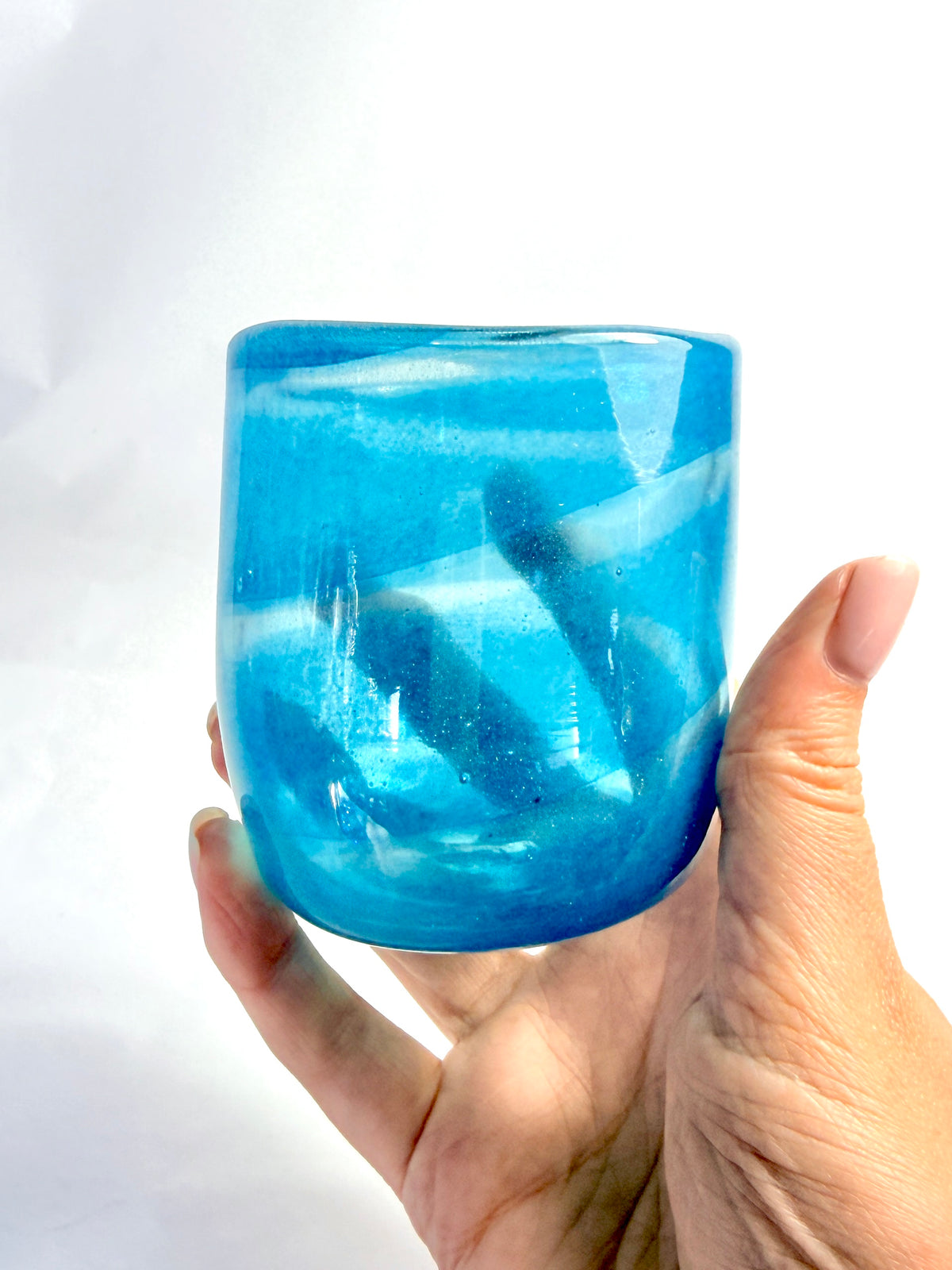 Blue Spiral Tumbler