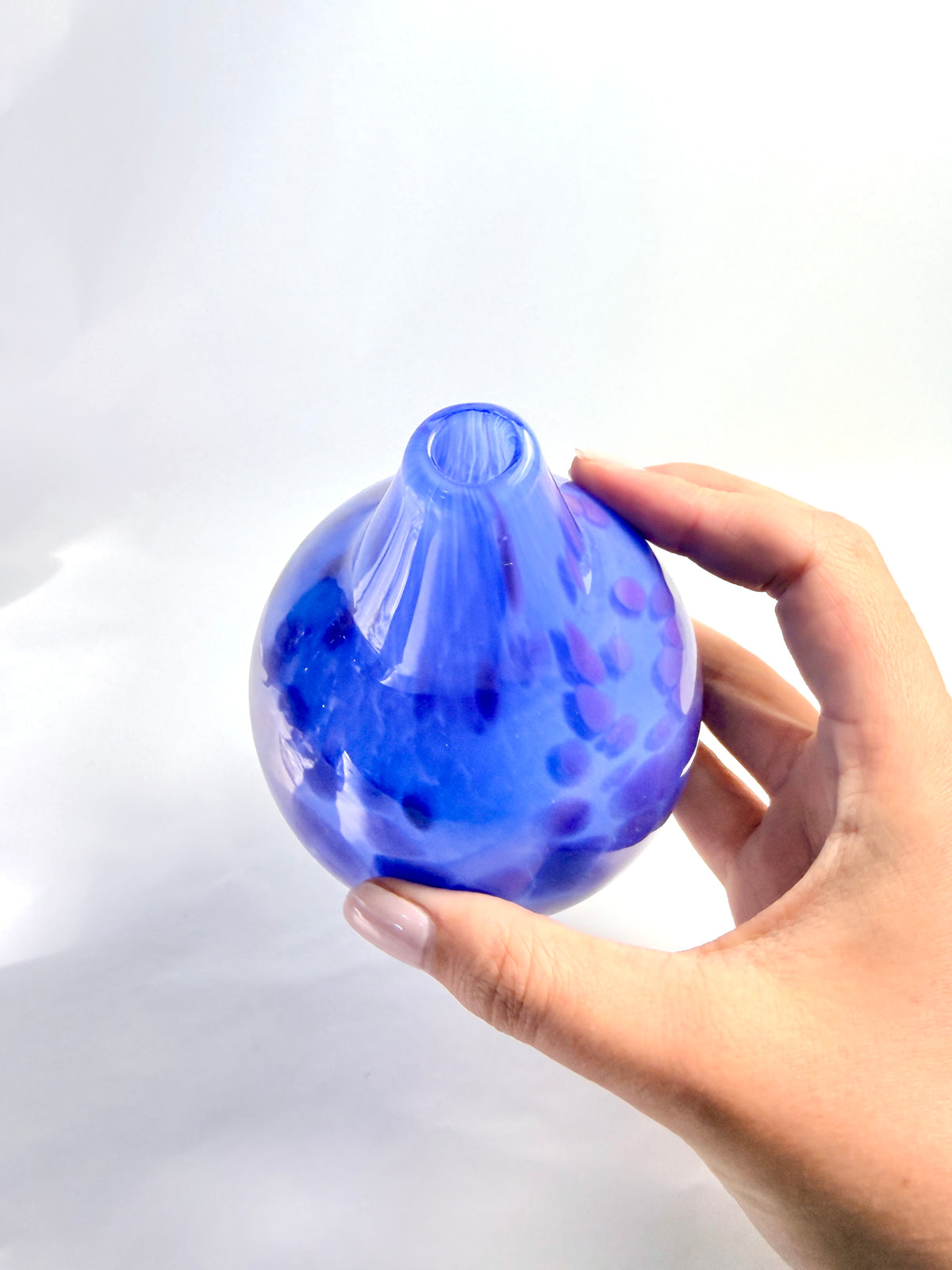 Blue Spotted Budvase