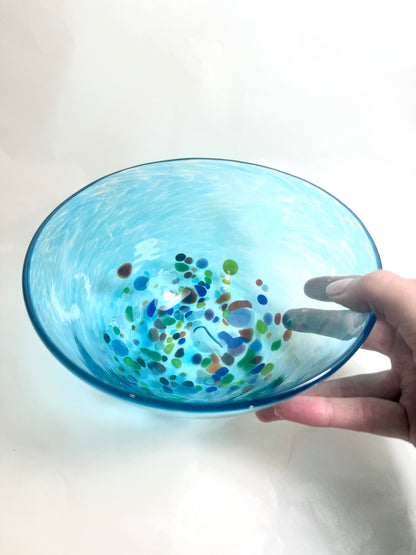 Blue Sprinkle Cereal Bowl