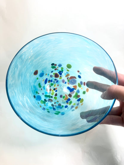 Blue Sprinkle Cereal Bowl