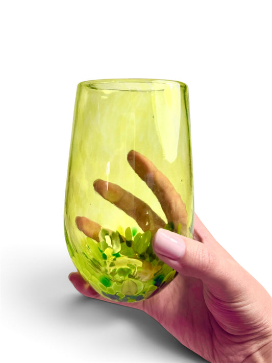 Stemless Wine Glass - Green