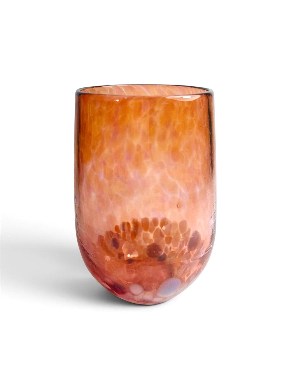 Stemless Wine Glass - Coral