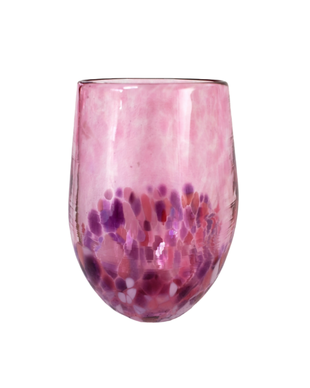 Stemless Wine Glass - Pink