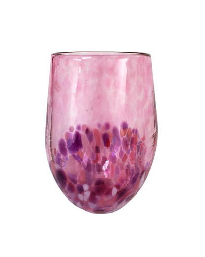 Stemless Wine Glass - Pink